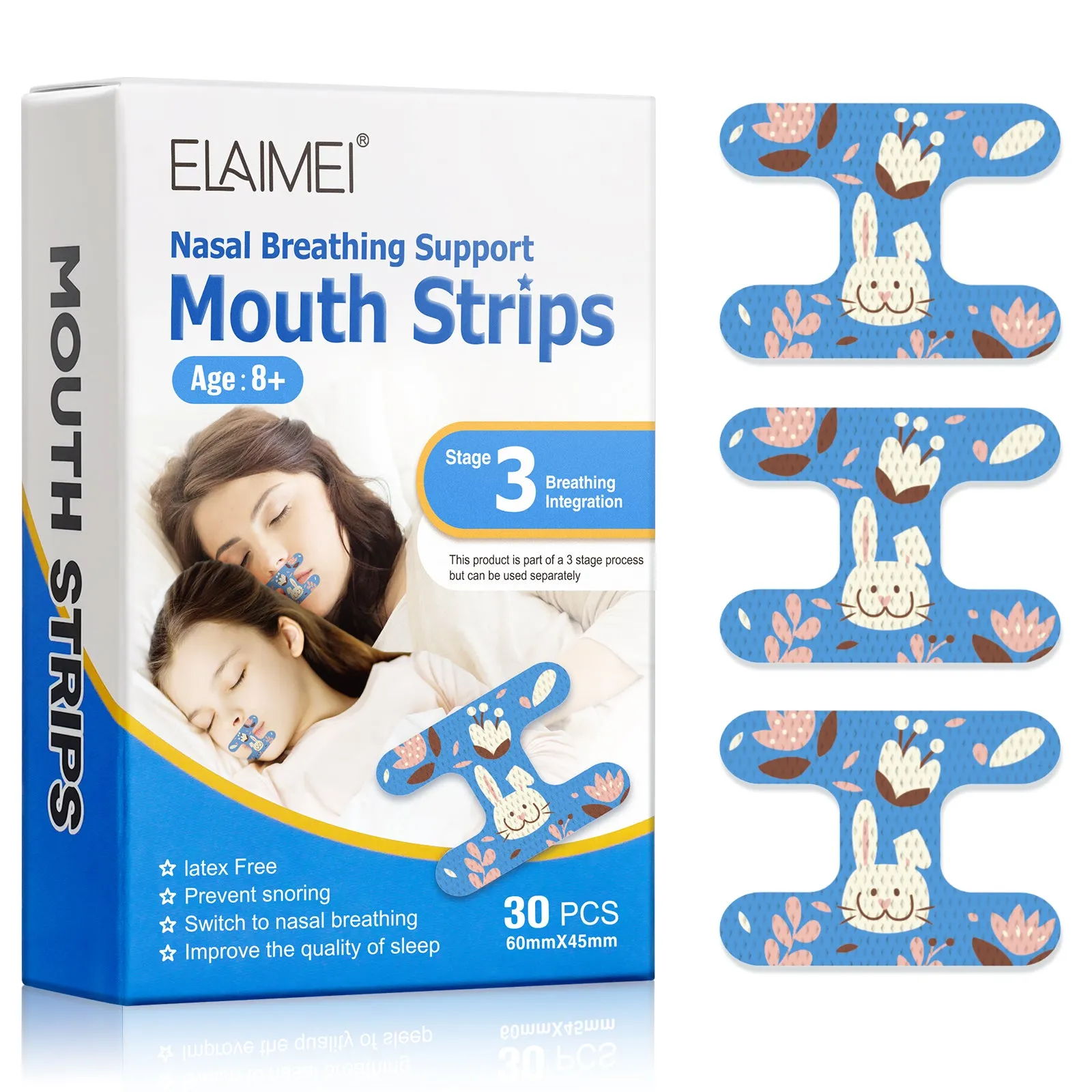 Elaimei Kids Sleep Strips, Nasal Breathing Support