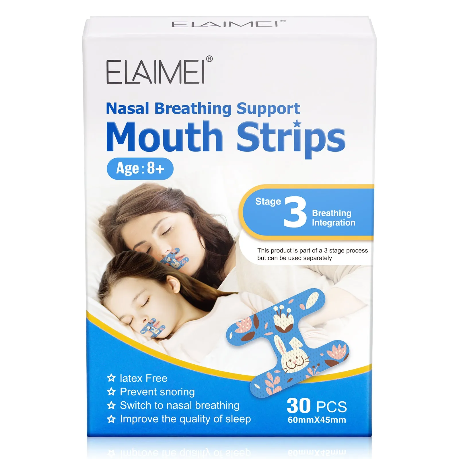 Elaimei Kids Sleep Strips, Nasal Breathing Support