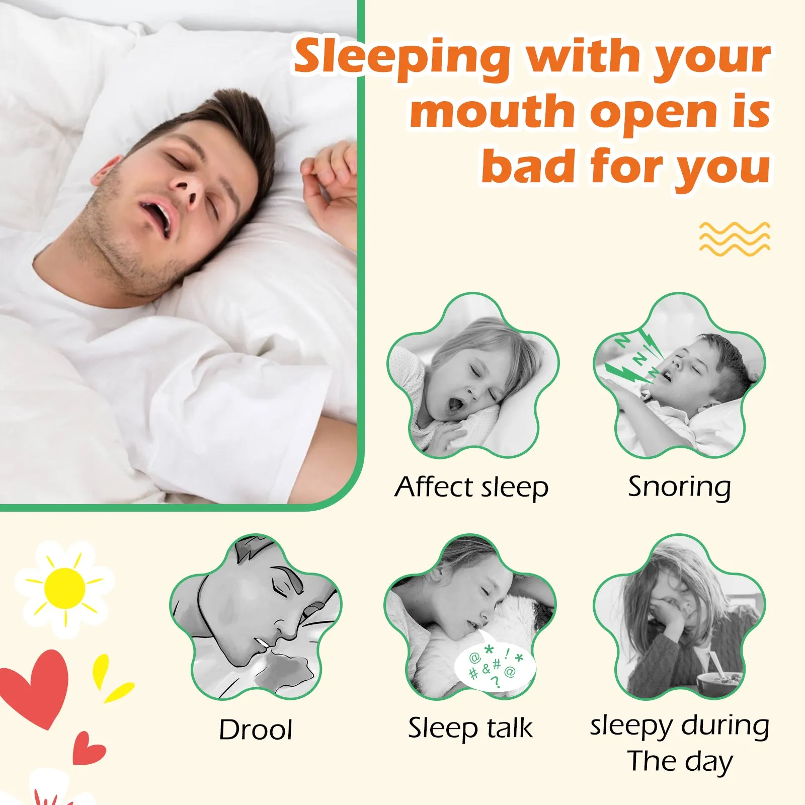 Elaimei Kids Sleep Strips, Nasal Breathing Support