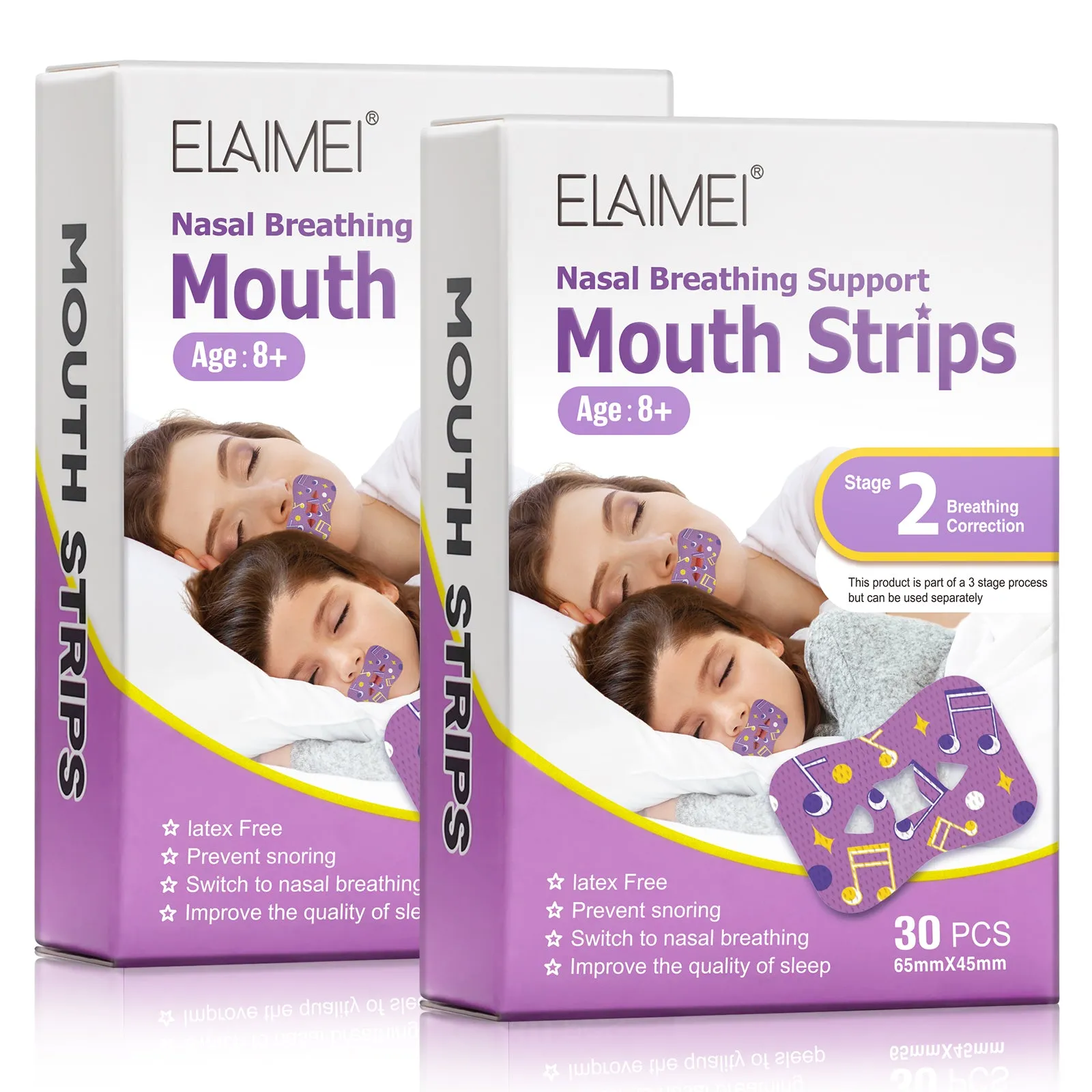 Elaimei Kids Sleep Strips, Nasal Breathing Support