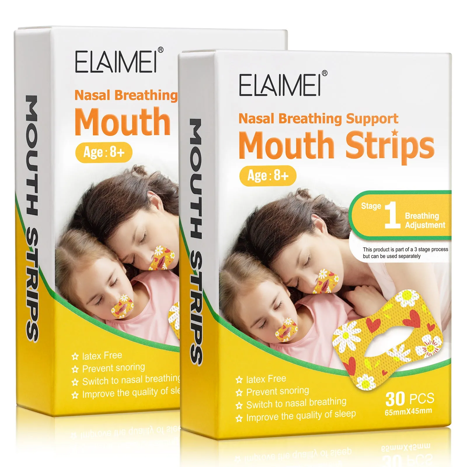 Elaimei Kids Sleep Strips, Nasal Breathing Support
