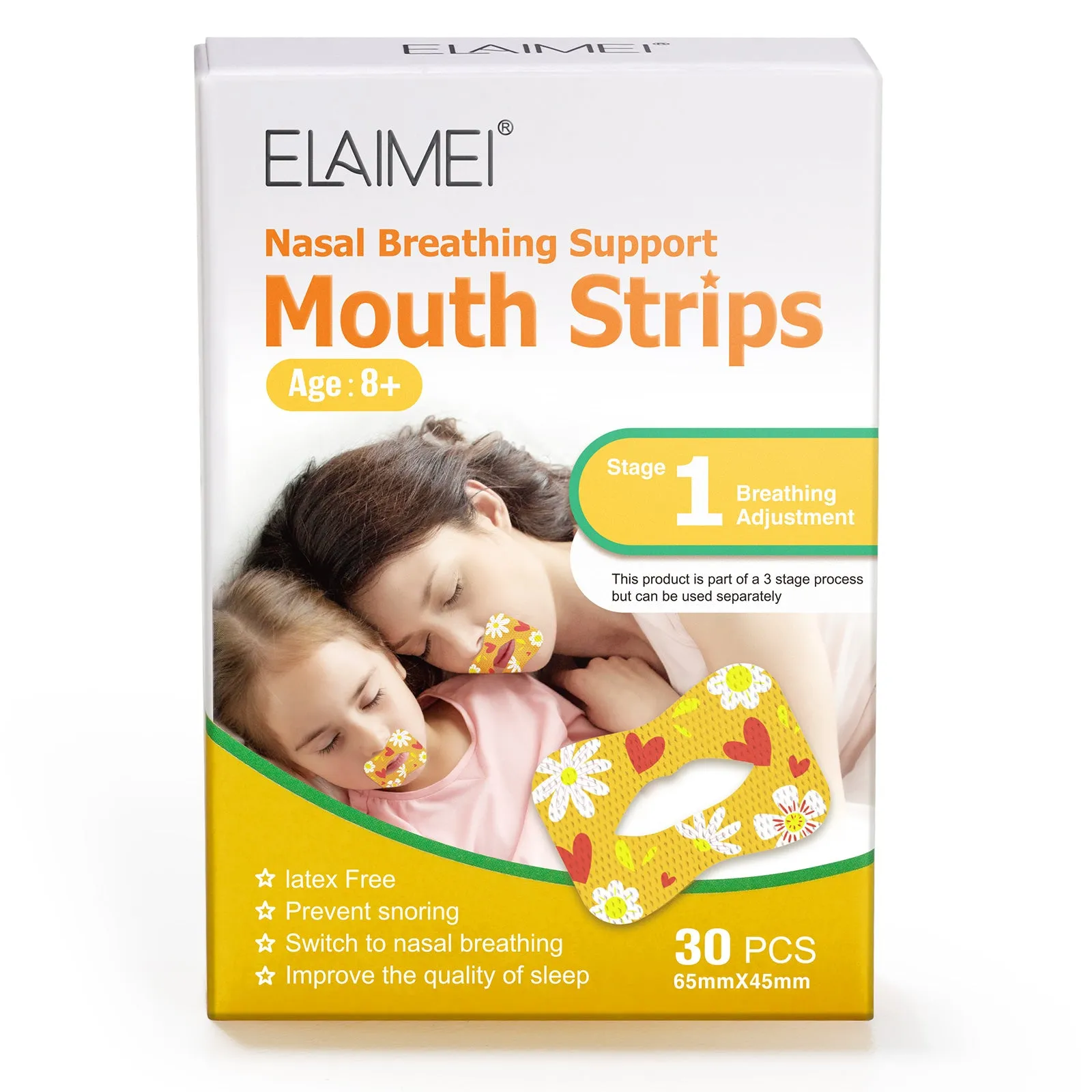 Elaimei Kids Sleep Strips, Nasal Breathing Support
