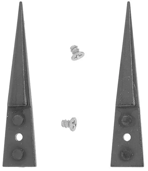 Excelta 162B-RT Neverust® Stainless Steel Tweezers with Finger Grips & Replaceable Straight, Pointed 0.030" Wide PEEK Tips