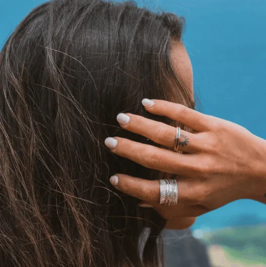 Faith Sterling Silver Meditation Fidget Ring