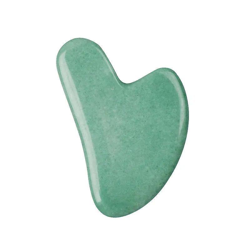 Finger Shape Gua Sha Board Green Aventurine Face Massage Tool Back Head Foot Scraper Acupuntura Therapy Crystal Stone Massager Fa1375