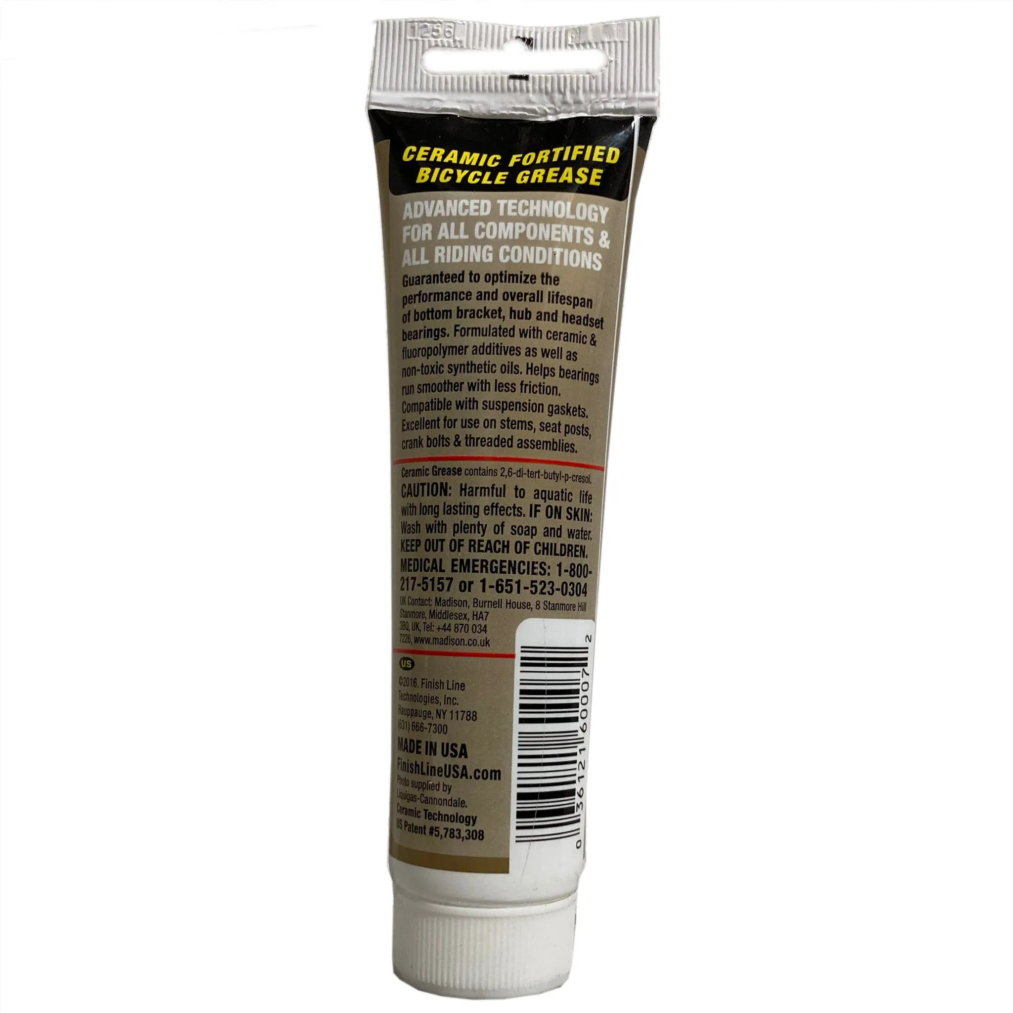 Finish Line Ceramic Grease Size 2oz Ounce Tube
