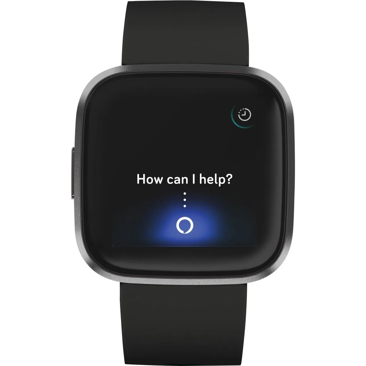 Fitbit - Versa 2 Smartwatch 40mm Aluminum - Black/Carbon with Silicone Band