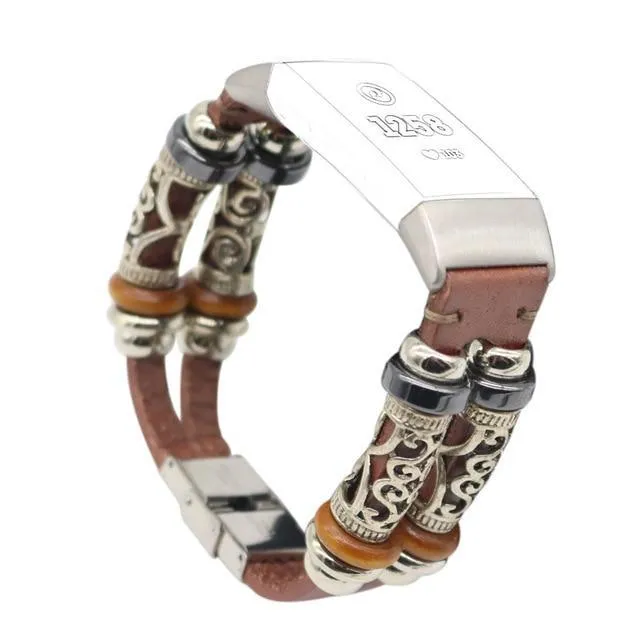 Fitness Tracker Replacement Leather Wristband Band Strap Bracelet For Fitbit Charge 3 4 wearable devices smartwatch |Smart Accessories|