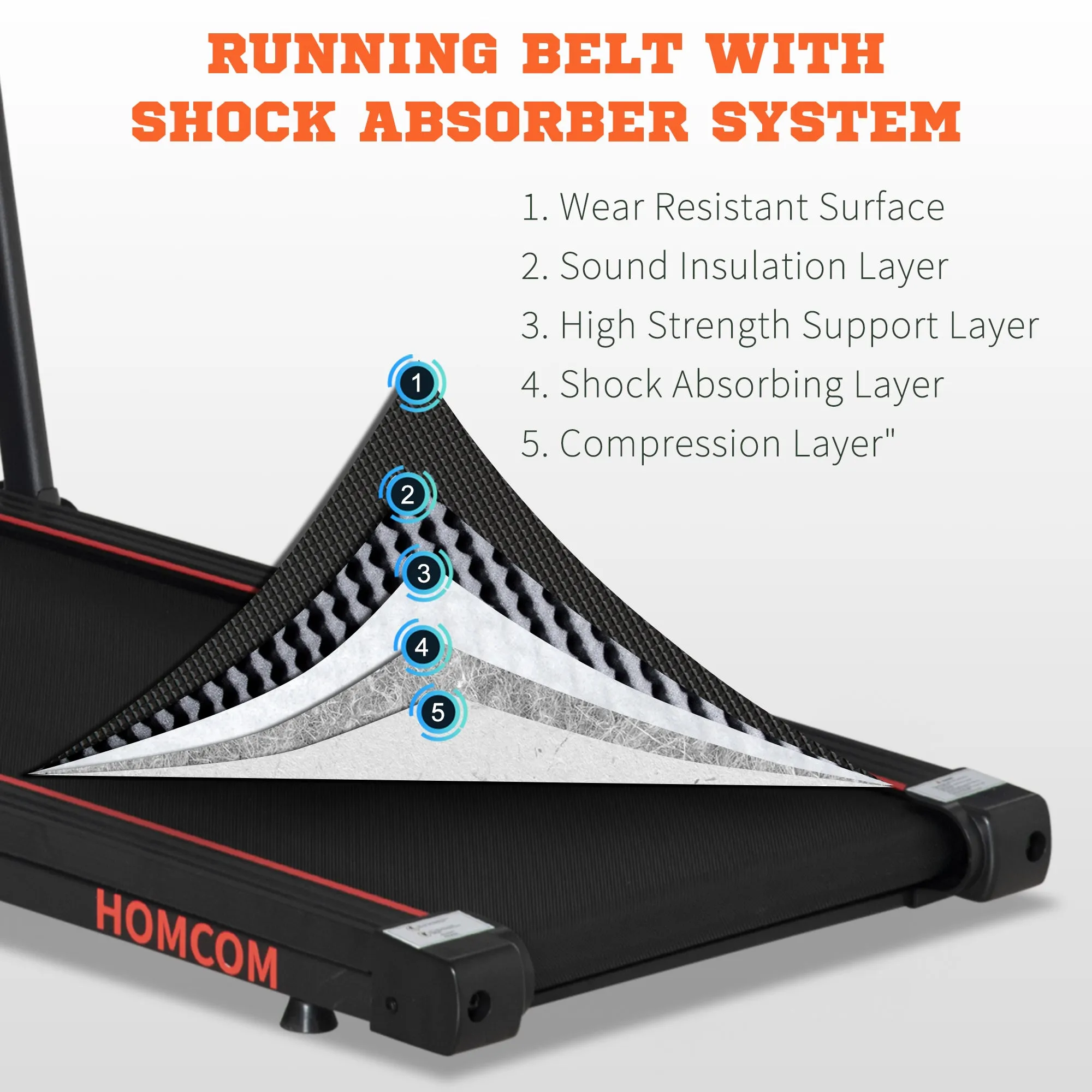 Foldable Walking Treadmill Aerobic Exercise Machine w/ LED Display, for Home, Office, Fitness Studio, Training Room