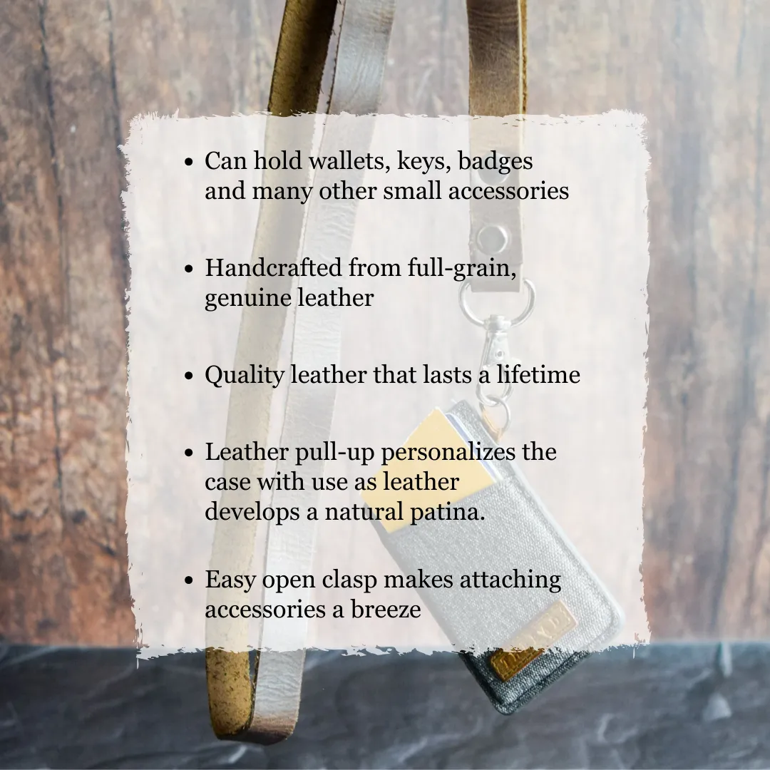 Full-Grain Leather Lanyard for Keys or ID Badges by World Orphans