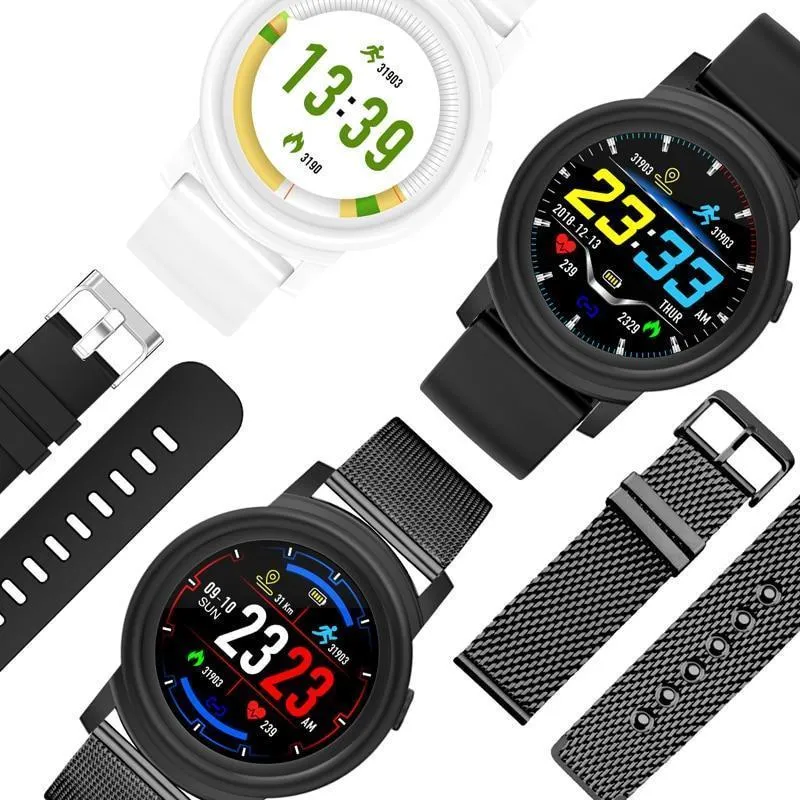 Full HD IPS Circular Screen Band Heart Rate Monitor Sport Mode Fitness Tracker Smart Watch