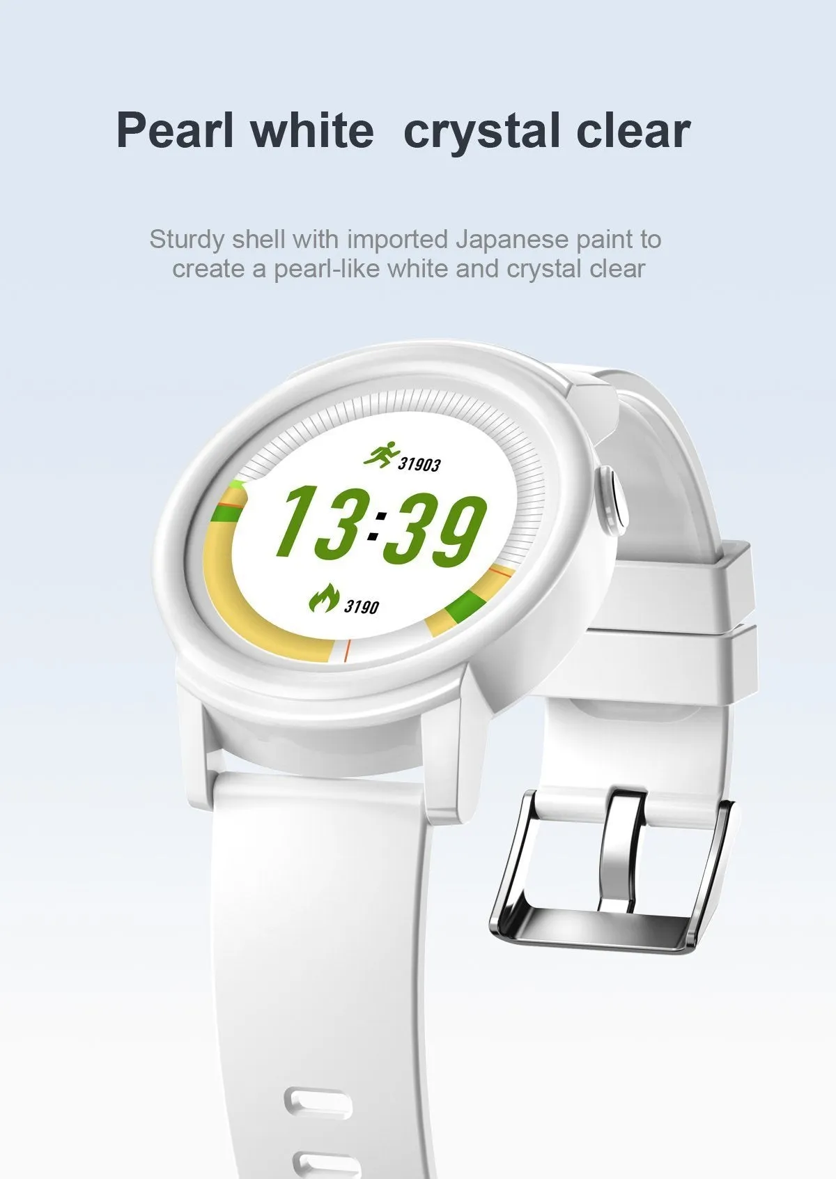 Full HD IPS Circular Screen Band Heart Rate Monitor Sport Mode Fitness Tracker Smart Watch