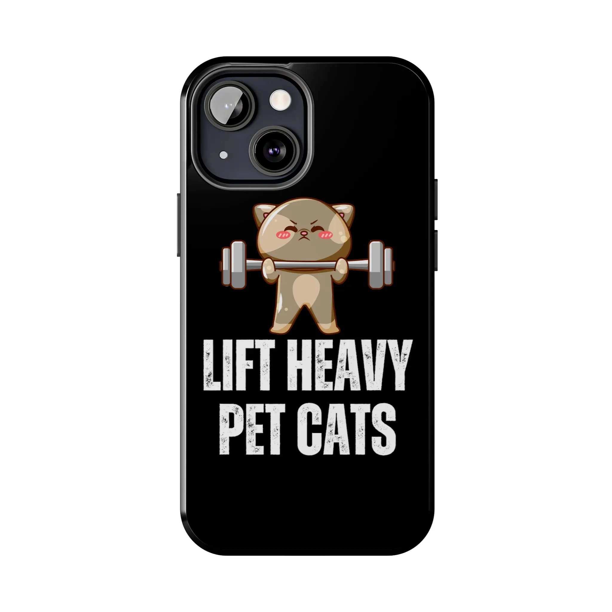 Funny Cat iPhone Case for Gym lover gift for Fitness Lover Cat Lifting Weights Lift HEAVY Pet CATS protective case