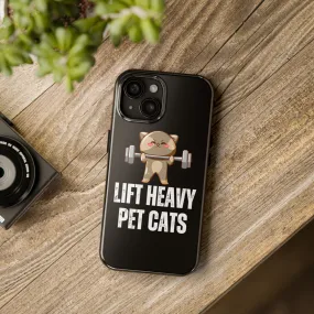 Funny Cat iPhone Case for Gym lover gift for Fitness Lover Cat Lifting Weights Lift HEAVY Pet CATS protective case