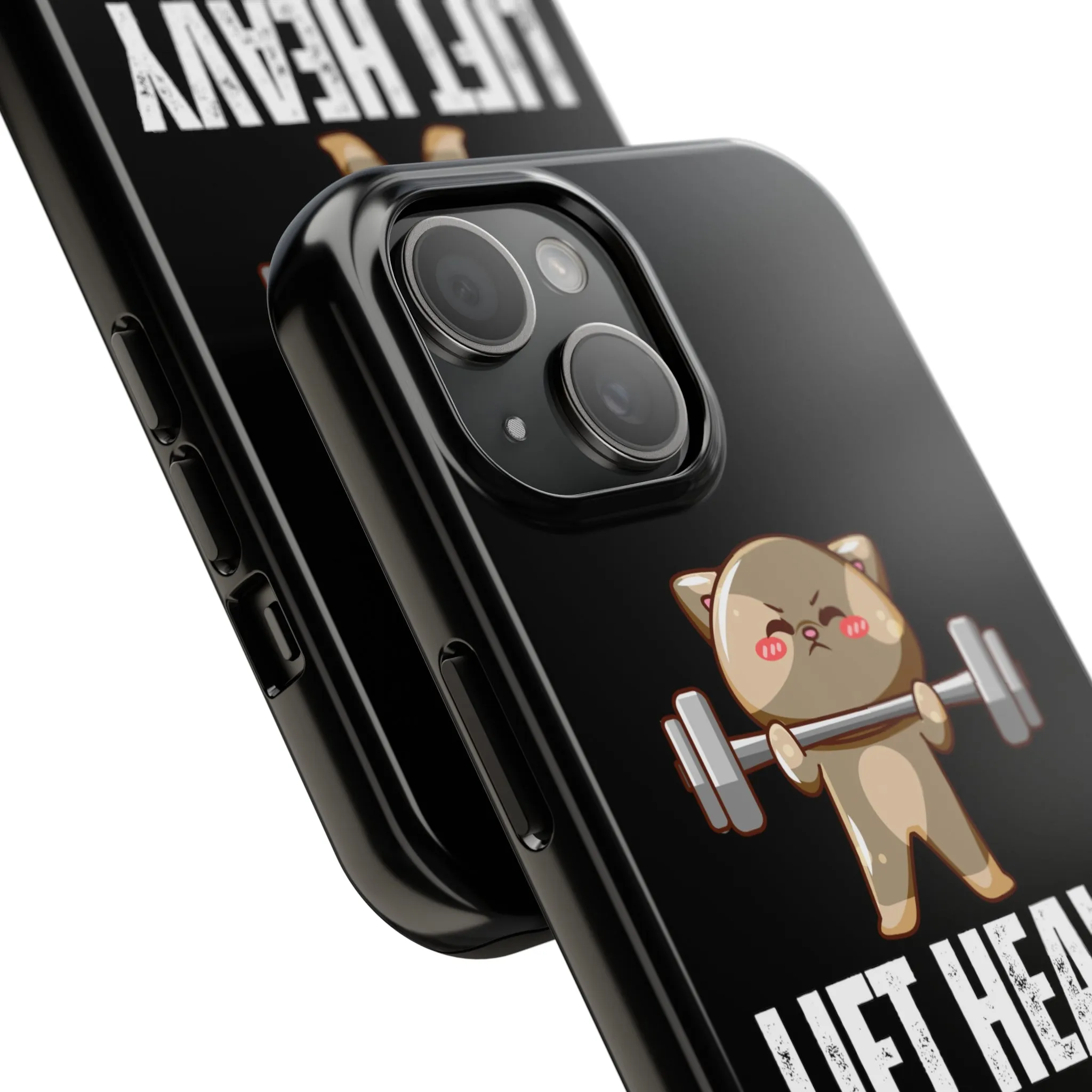 Funny Cat iPhone Case for Gym lover gift for Fitness Lover Cat Lifting Weights Lift HEAVY Pet CATS protective case