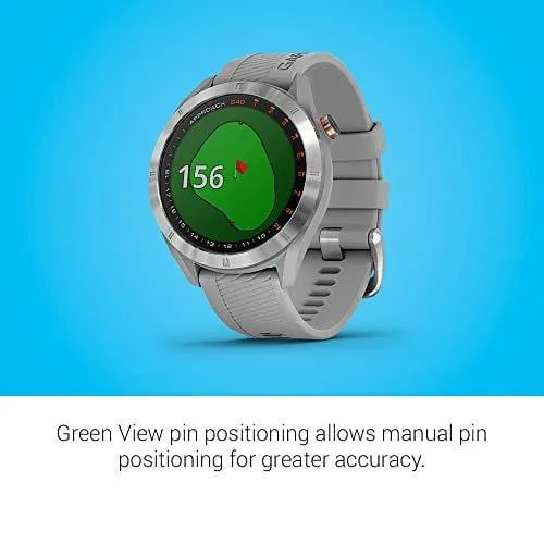 Garmin Approach S40, Stylish GPS Golf Smartwatch, Lightweight with Touchscreen Display, Gray/Stainless Steel