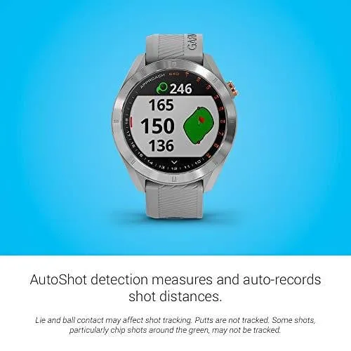 Garmin Approach S40, Stylish GPS Golf Smartwatch, Lightweight with Touchscreen Display, Gray/Stainless Steel