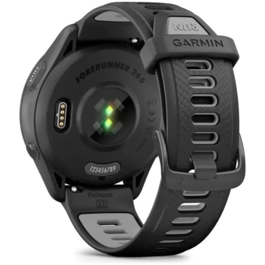 Garmin Forerunner 265 GPS Running Smartwatch - Black/Powder Grey