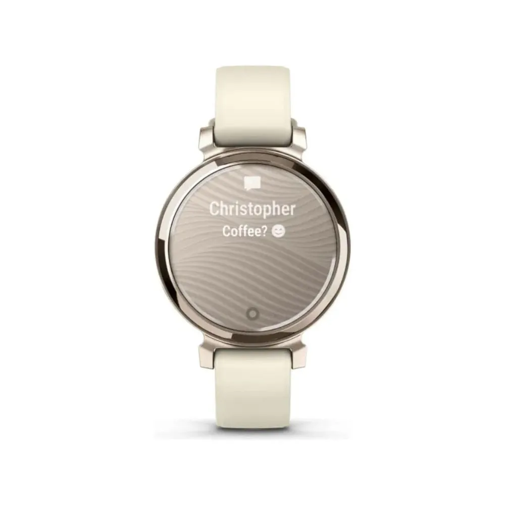 Garmin Lily 2 Women's Coconut Metal Hidden Display Patterned Lens Up To 5 Days Battery Life Small And Stylish Smartwatch - 010-02839-00