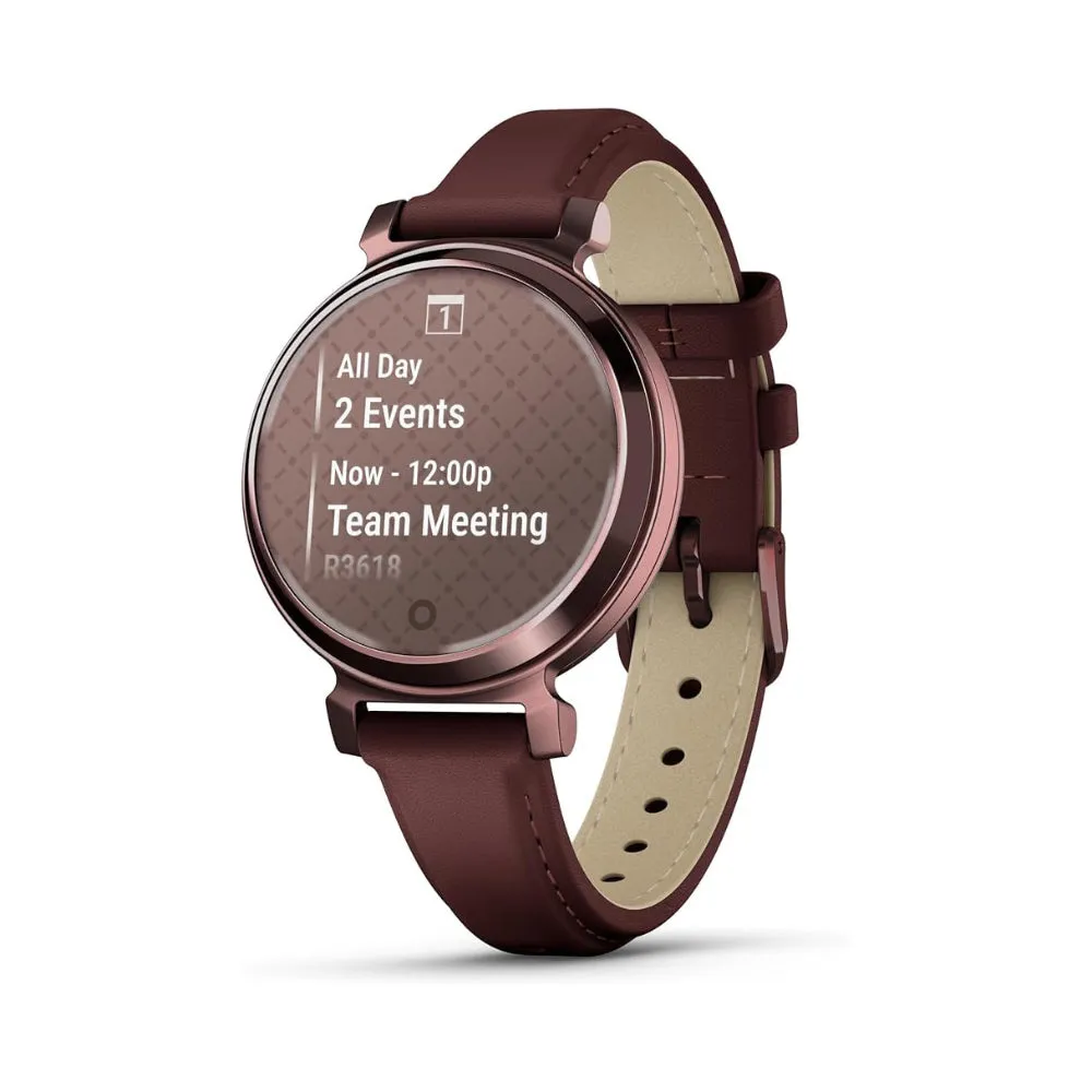 Garmin Lily 2 Women's Mulberry Metal Hidden Display Patterned Lens Up To 5 Days Battery Life Small And Stylish Smartwatch - 010-02839-03