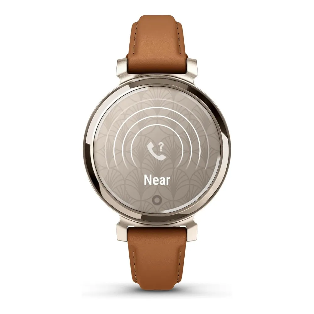 Garmin Lily 2 Women's Tan Metal Hidden Display Patterned Lens Up To 5 Days Battery Life Small And Stylish Smartwatch - 010-02839-02