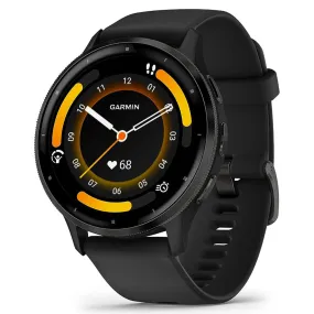Garmin Venu 3 Black AMOLED Display Silicone Band Advanced Health and Fitness Features Up to 14 Days of Battery GPS Smartwatch - 010-02784-01