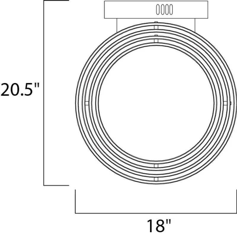 Gyro 18" 6 Light Flush Mount in Matte White