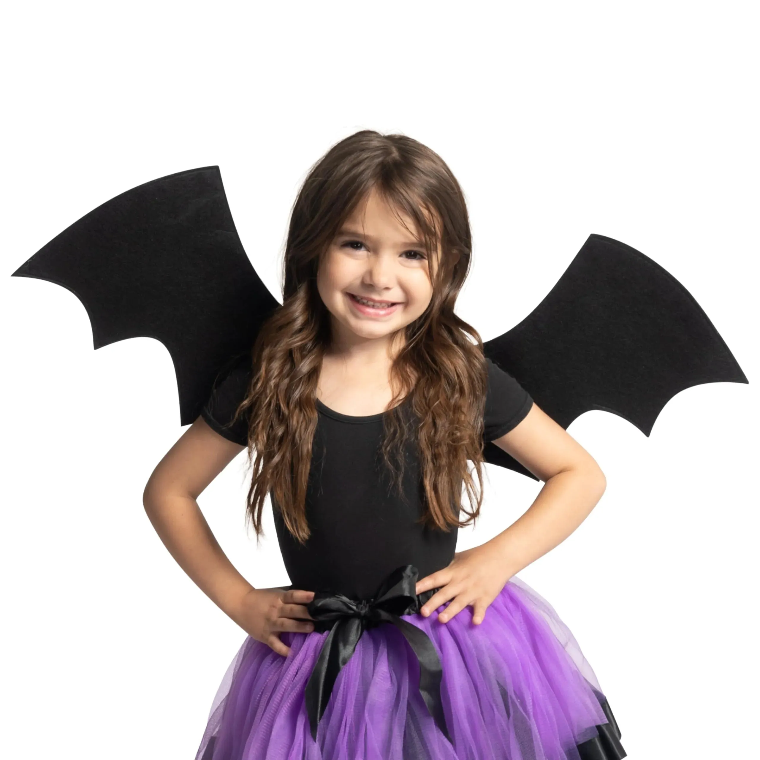 Halloween Black Bat Wings with 12 LED Lights Unisex Vampire