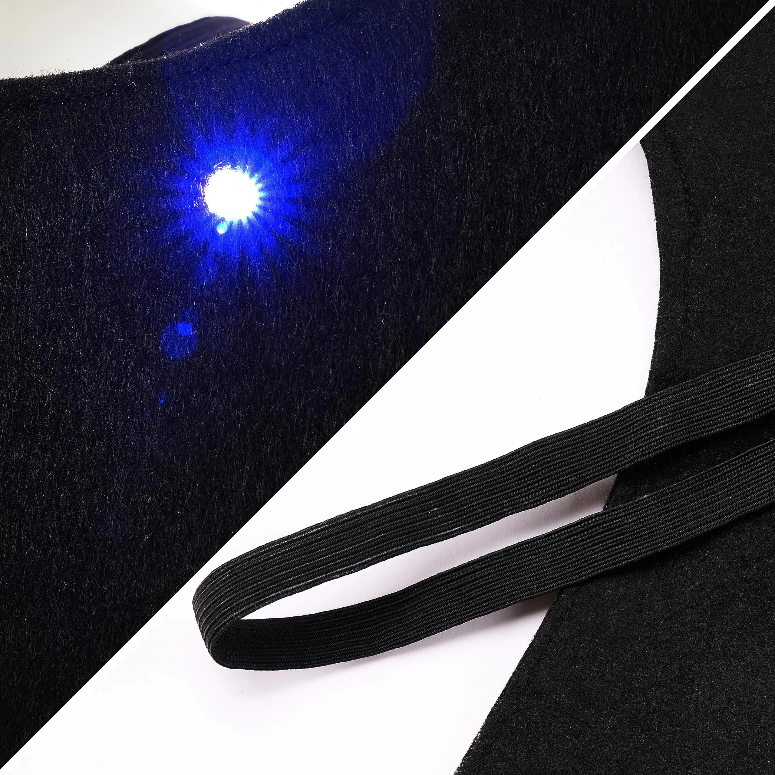 Halloween Black Bat Wings with 12 LED Lights Unisex Vampire