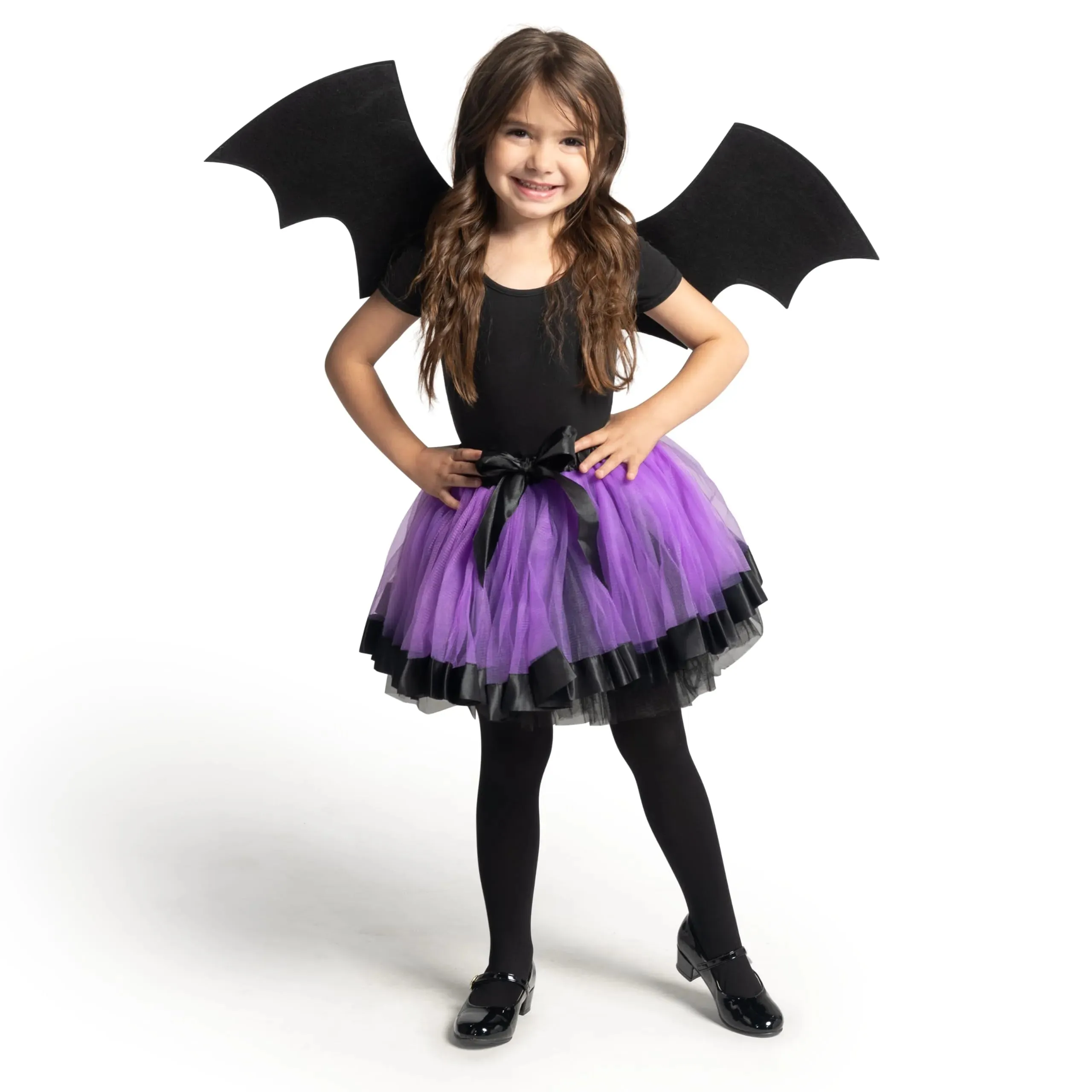 Halloween Black Bat Wings with 12 LED Lights Unisex Vampire