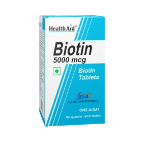 HealthAid I Biotin 5000 µg I 60 Tablets