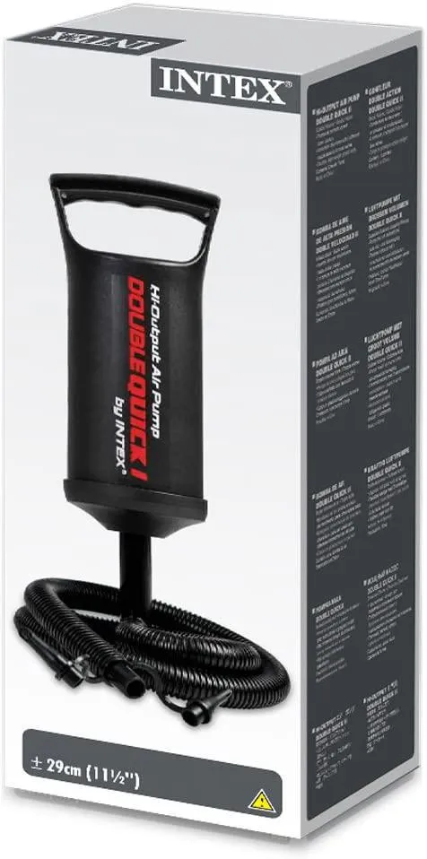 Intex Double Quick Hand Inflatables Pump, 11.5"