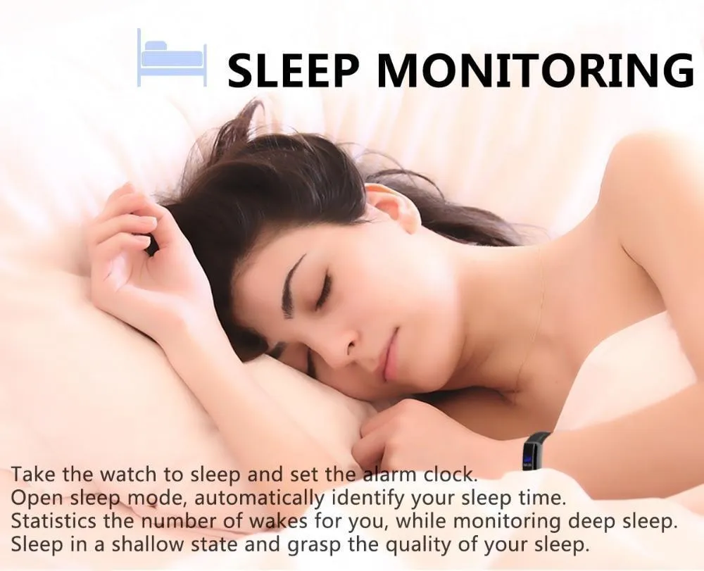 IP67 Waterproof Smart Band Remote Control Blood Pressure Heart Rate Monitor Smart Bracelet For iPhone Android