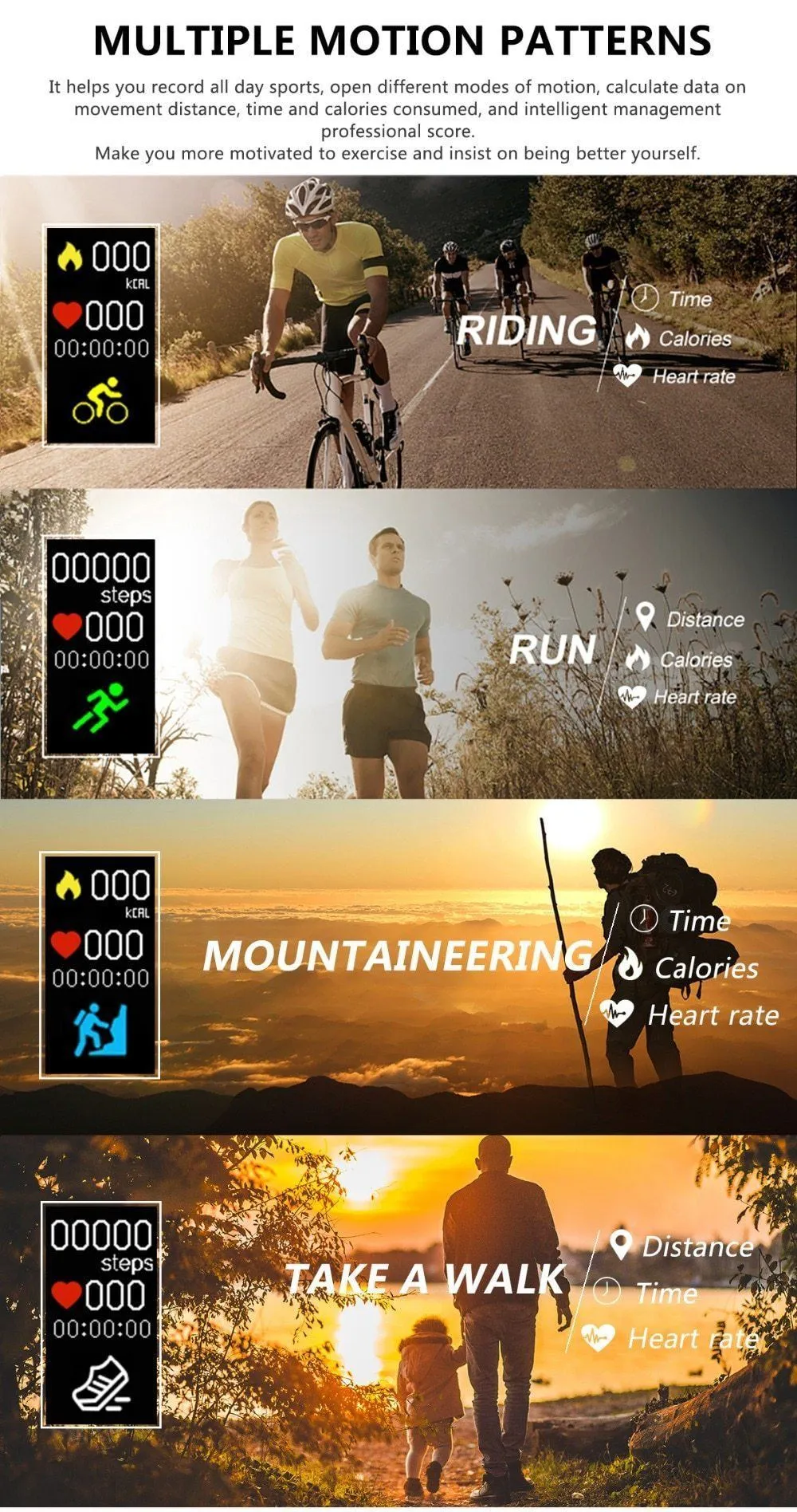 IP67 Waterproof Smart Band Remote Control Blood Pressure Heart Rate Monitor Smart Bracelet For iPhone Android