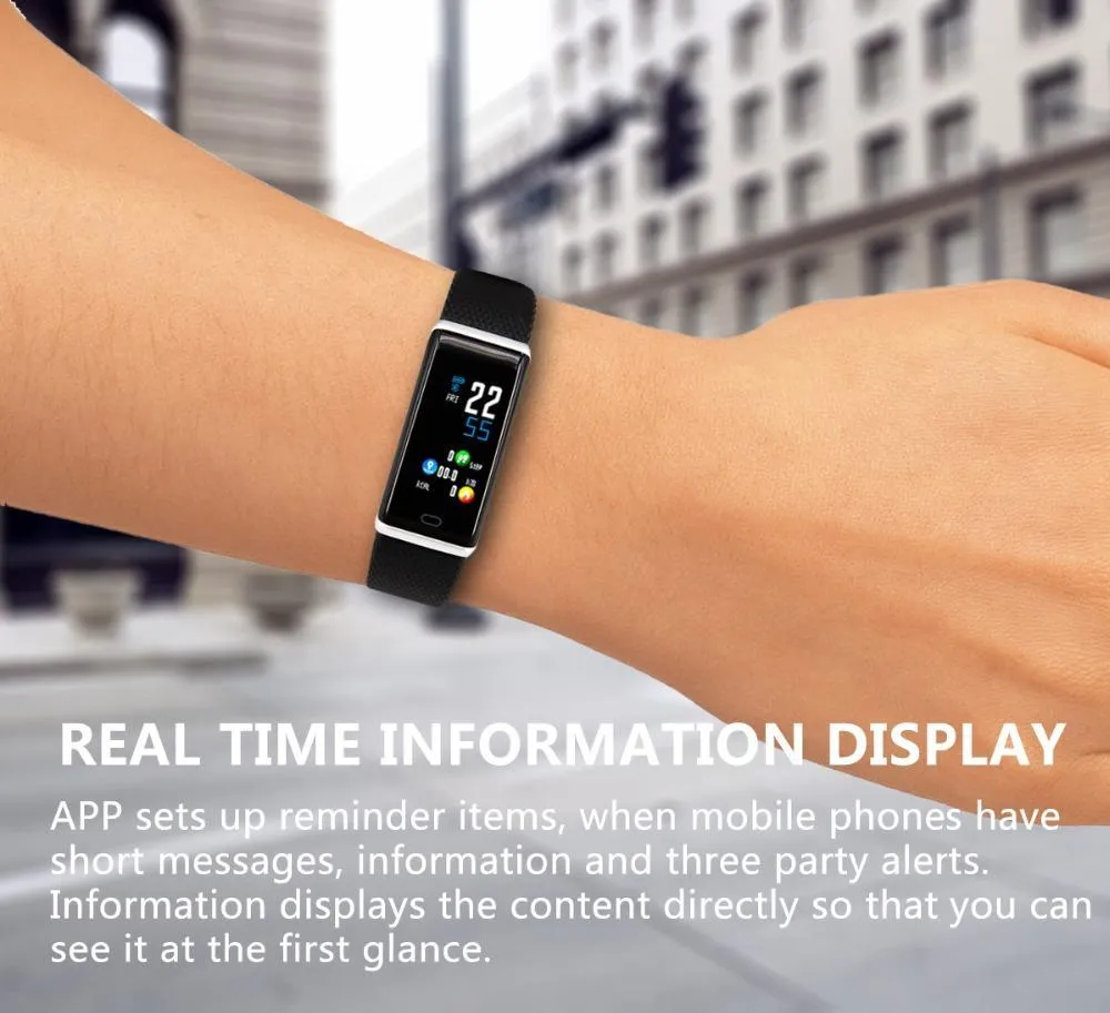 IP67 Waterproof Smart Band Remote Control Blood Pressure Heart Rate Monitor Smart Bracelet For iPhone Android