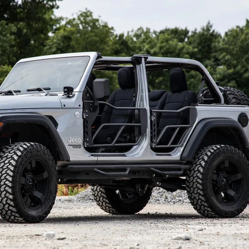 Jeep Tube Doors with Side View Mirror for 2018-2024 Wrangler JL JLU & Gladiator JT | Tough Style