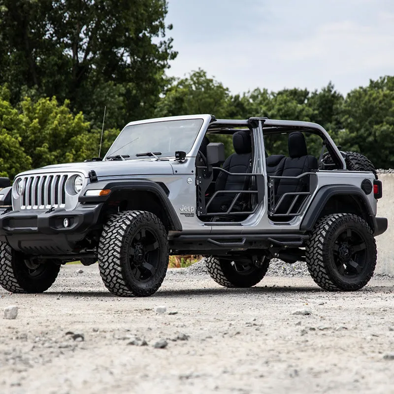 Jeep Tube Doors with Side View Mirror for 2018-2024 Wrangler JL JLU & Gladiator JT | Tough Style