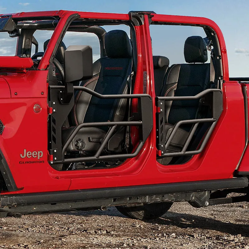 Jeep Tube Doors with Side View Mirror for 2018-2024 Wrangler JL JLU & Gladiator JT | Tough Style