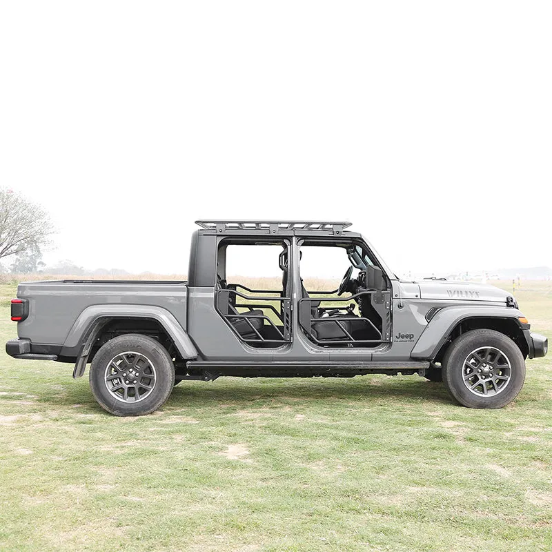 Jeep Tube Doors with Side View Mirror for 2018-2024 Wrangler JL JLU & Gladiator JT | Tough Style