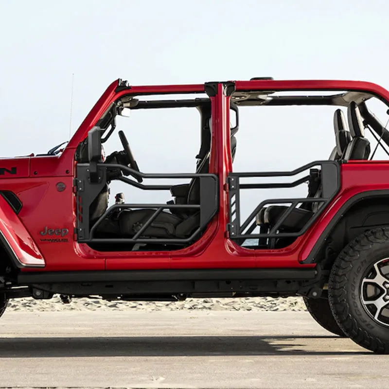 Jeep Tube Doors with Side View Mirror for 2018-2024 Wrangler JL JLU & Gladiator JT | Tough Style