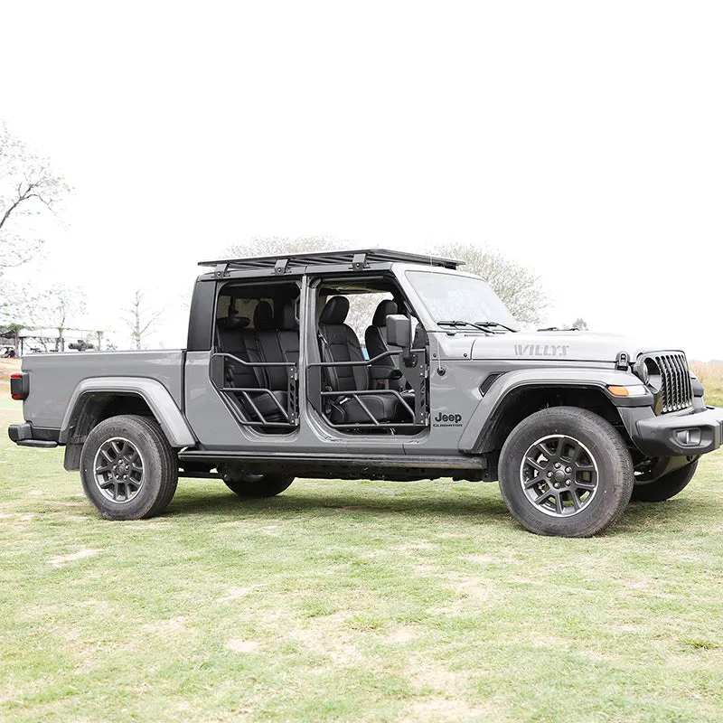 Jeep Tube Doors with Side View Mirror for 2018-2024 Wrangler JL JLU & Gladiator JT | Tough Style