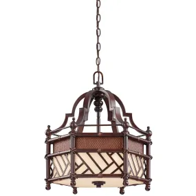 Kichler Lighting 43248 CYZ Rum Cove Collection Three Light Hanging Pendant Chandelier in Cayman Bronze Finish