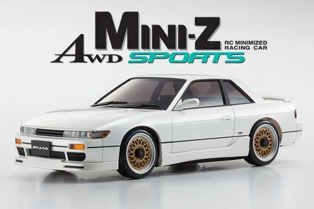 Kyosho (32134PW-B) MA-020S NISSAN SILVIA S13 Aero with LED Pearl White