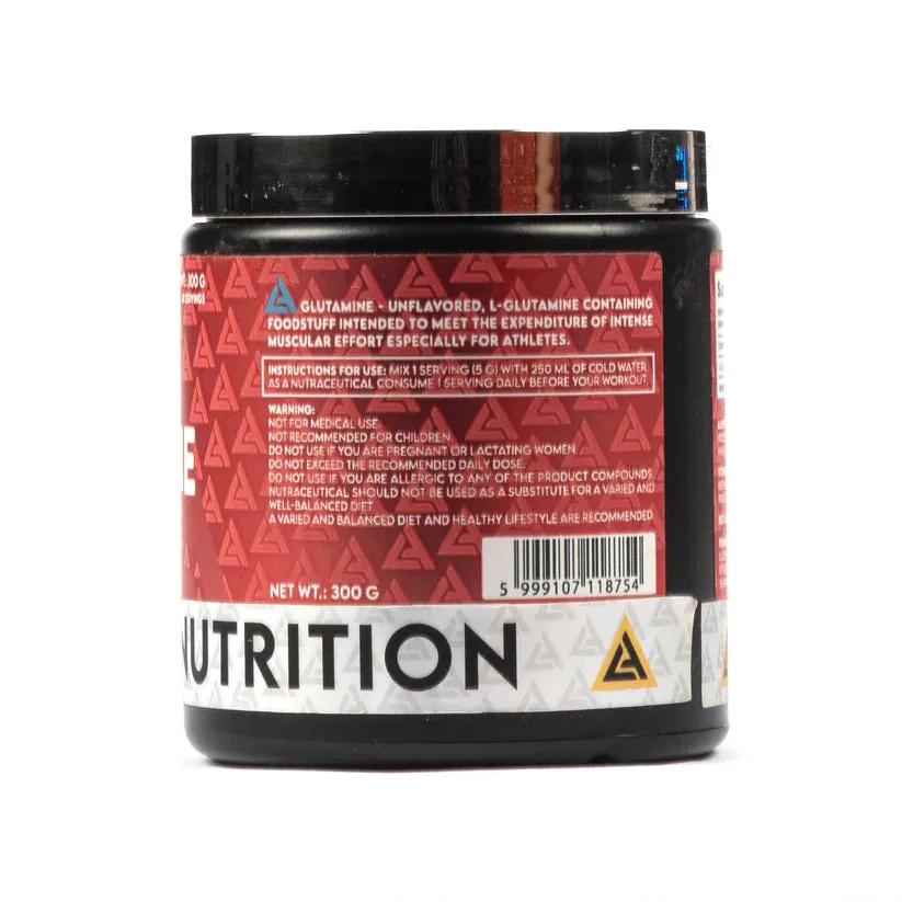 LAZAR ANGELOV NUTRITION Glutamine 300gm-60 Serving Unflavoured | 100% Pure Glutamine Pharm grade | Fast Dissolving | For Muscle Building, Muscle Repair, Muscle Recovery