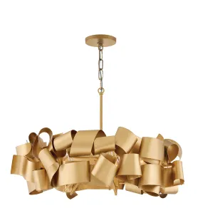 LED Chandelier from the Delfina Collection in Deluxe Gold Finish by Fredrick Ramond