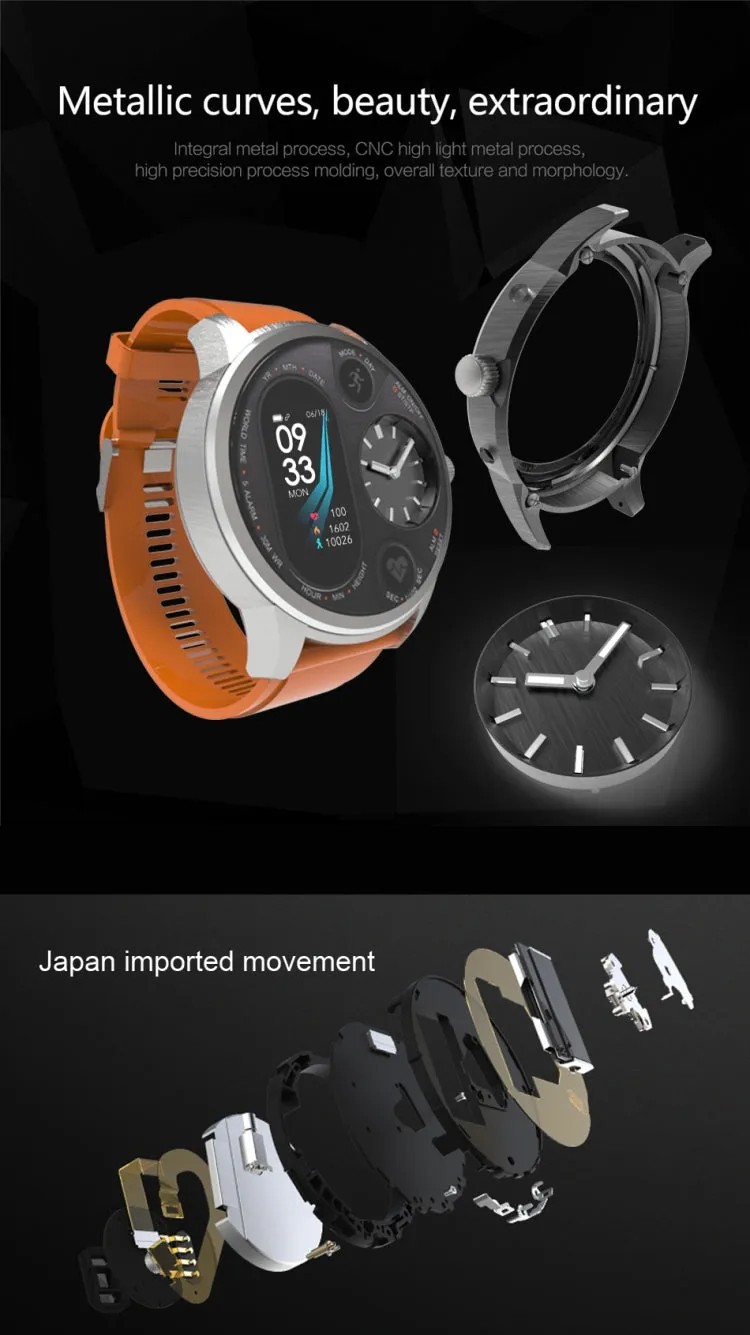 LEMFO IP68 Waterproof Smartwatch for Men - Dual Display Fitness Tracker & Activity Bracelet with 15-Day Battery Life
