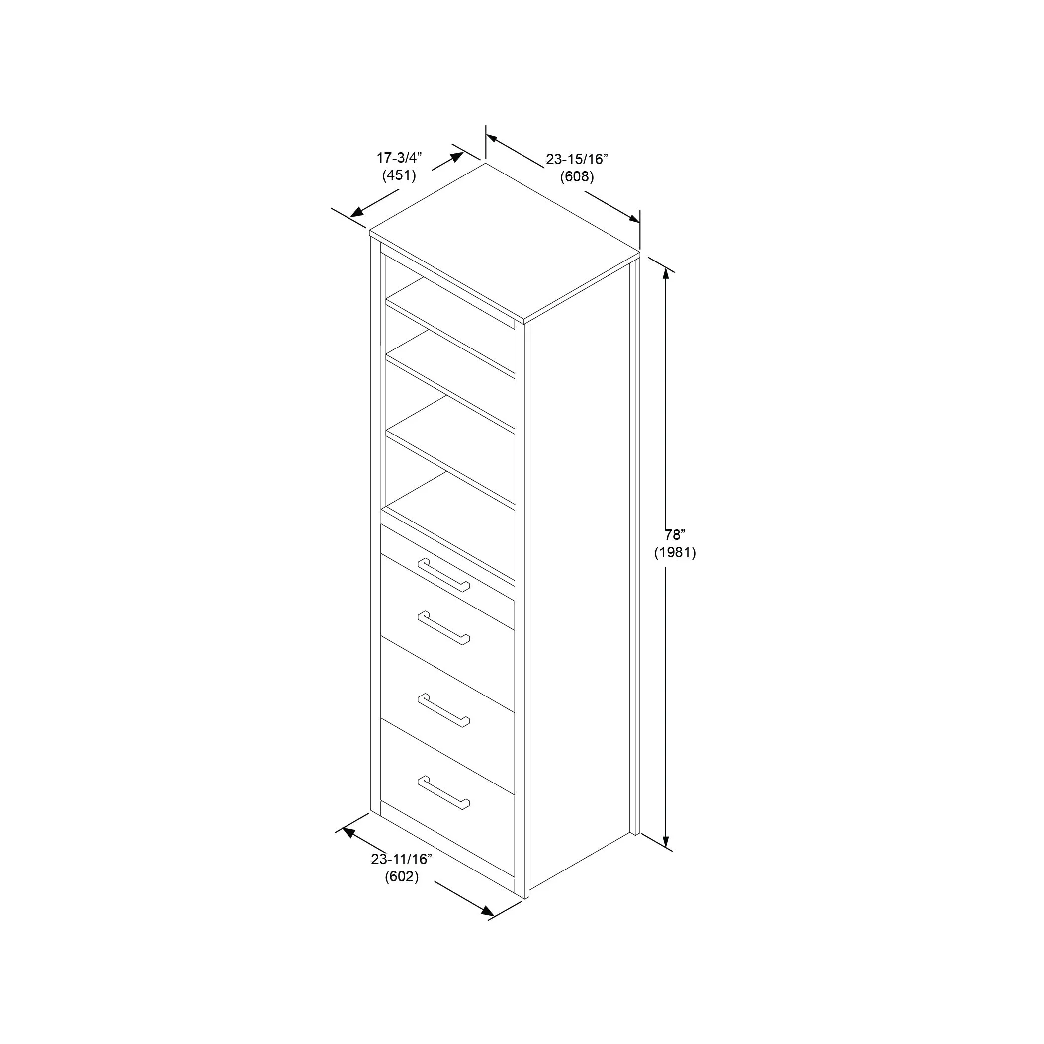 Leto Muro - Alegra Queen Wall Desk Bed with Tower