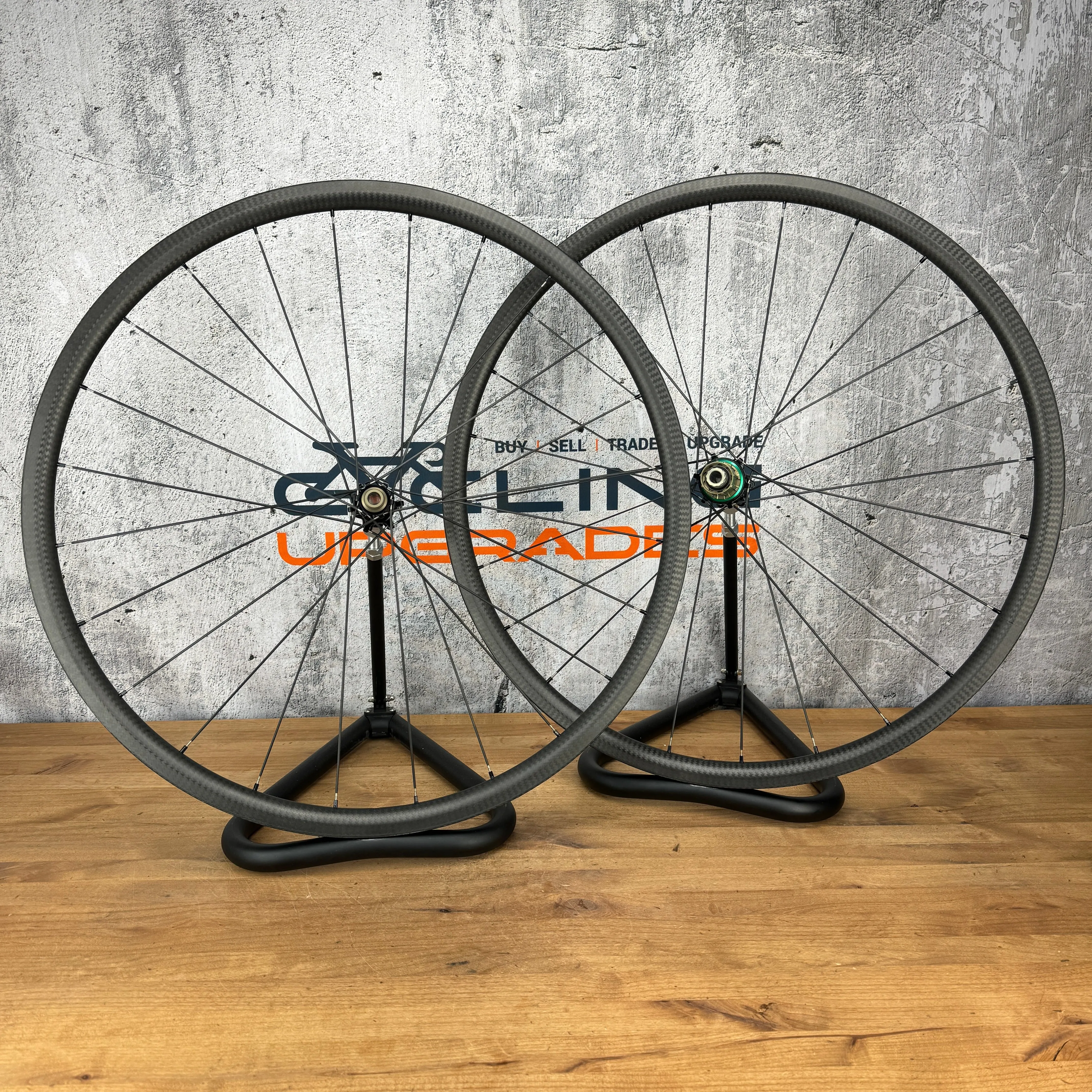 Light! Farsports Custom Carbon Tubular Disc Brake Wheelset Extralite SPD-3 730g