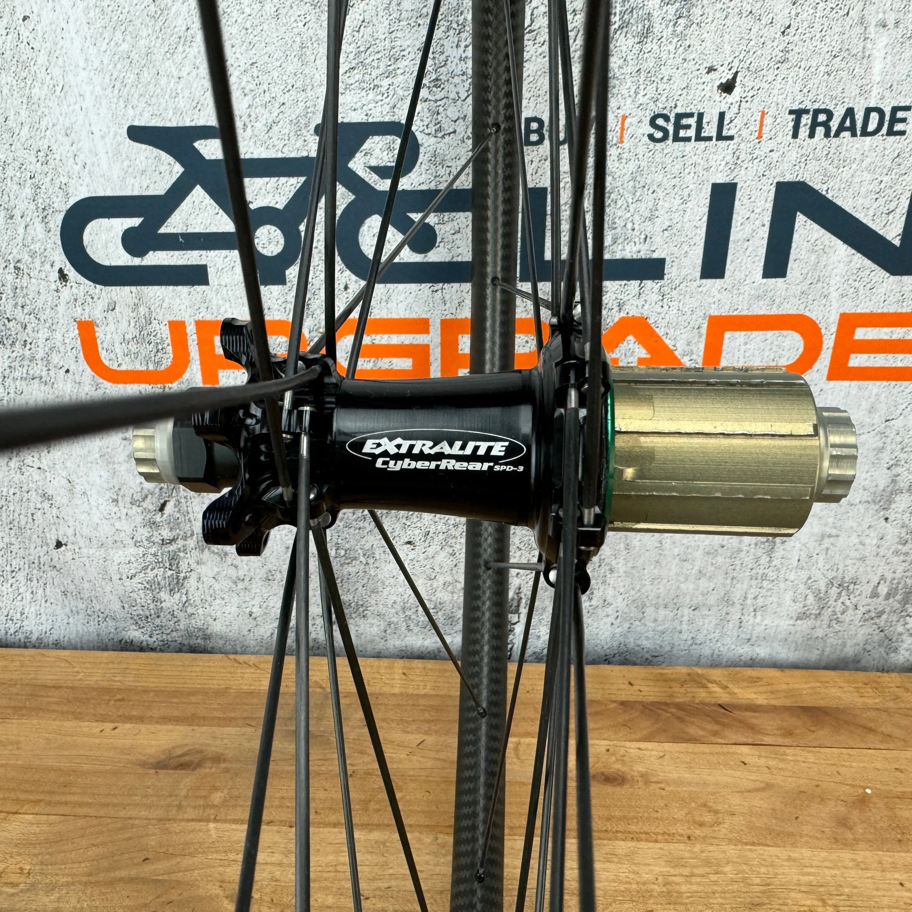 Light! Farsports Custom Carbon Tubular Disc Brake Wheelset Extralite SPD-3 730g