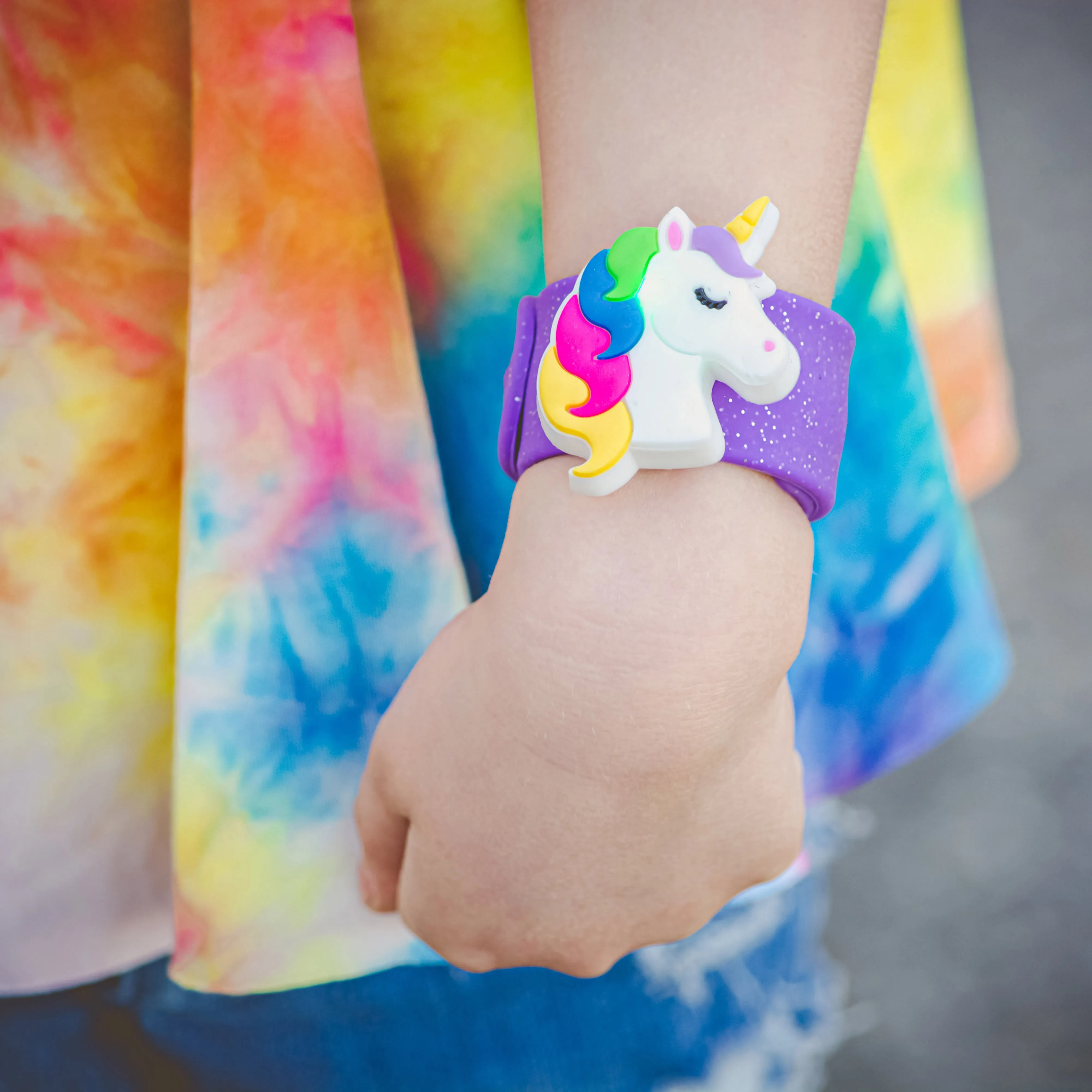 Light Up LED Unicorn Slap Bracelets - 3 Pack